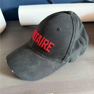 Zadig&Voltaire baseball cap black grey denim with red embroidered logo